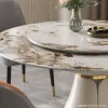 Modern and simple dining room combination solid wood multi-functional dining table and chair set, home dining room furniture complete set matching Application Scenario